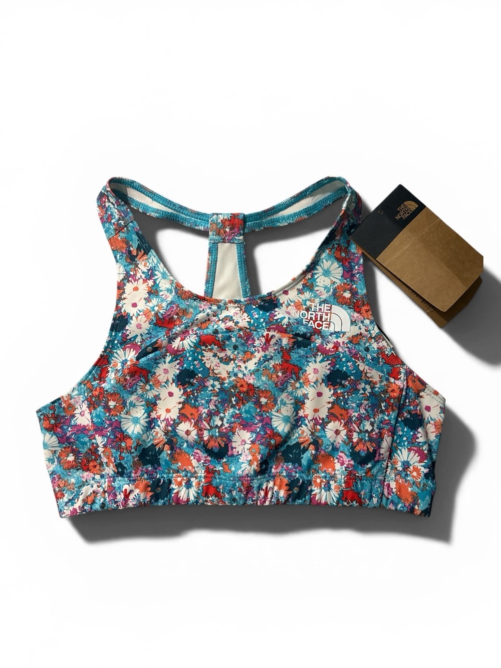 North Face Youth Large (12) Never Stop Bralette Floral NWT